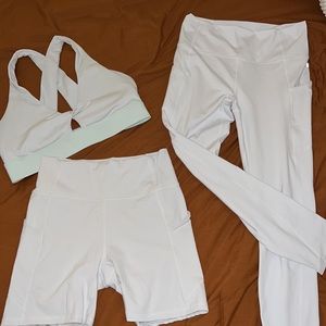 Fabletics oasis matching 3 piece workout set size M